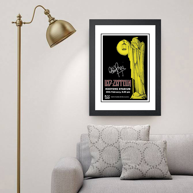Signed LED ZEPPELIN 'Kooyong Stadium' Melbourne Signed Concert Poster 1972