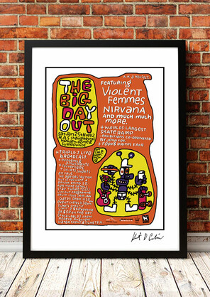 Signed BIG DAY OUT 'Music Festival' Promotional Poster 1992