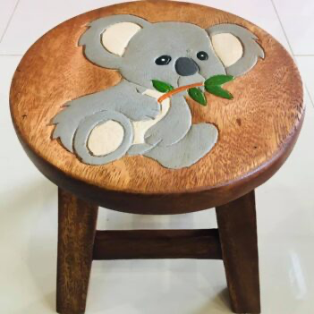 Fair Trade Wooden Stool Koala