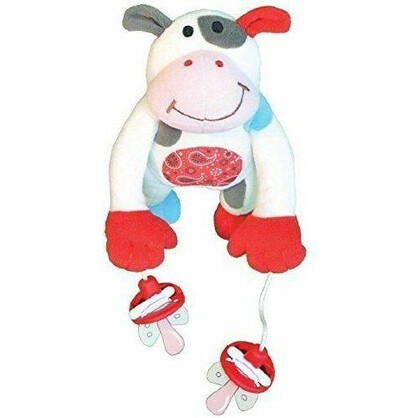 Pullypalz Pacifier Holder Moo Moo Cow Entertaining