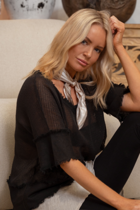 ISLA Mesh Top - Black