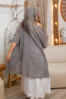 Riley Cotton Mesh Kimono