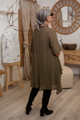 Riley Cotton Mesh Kimono