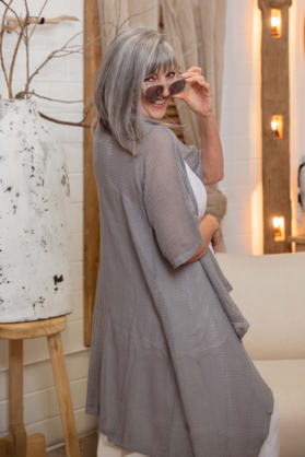 Riley Cotton Mesh Kimono