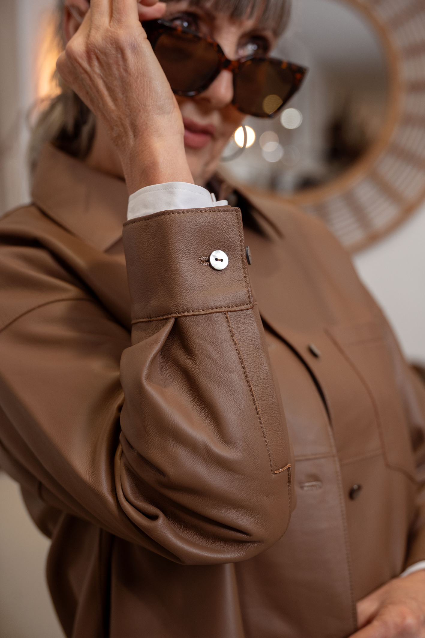 Vin Leather Shirt Jacket