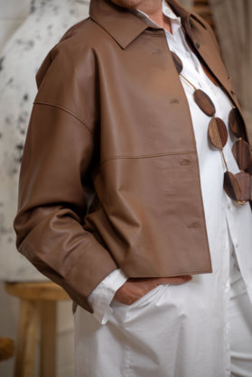 Vin Leather Shirt Jacket