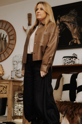 Vin Leather Shirt Jacket