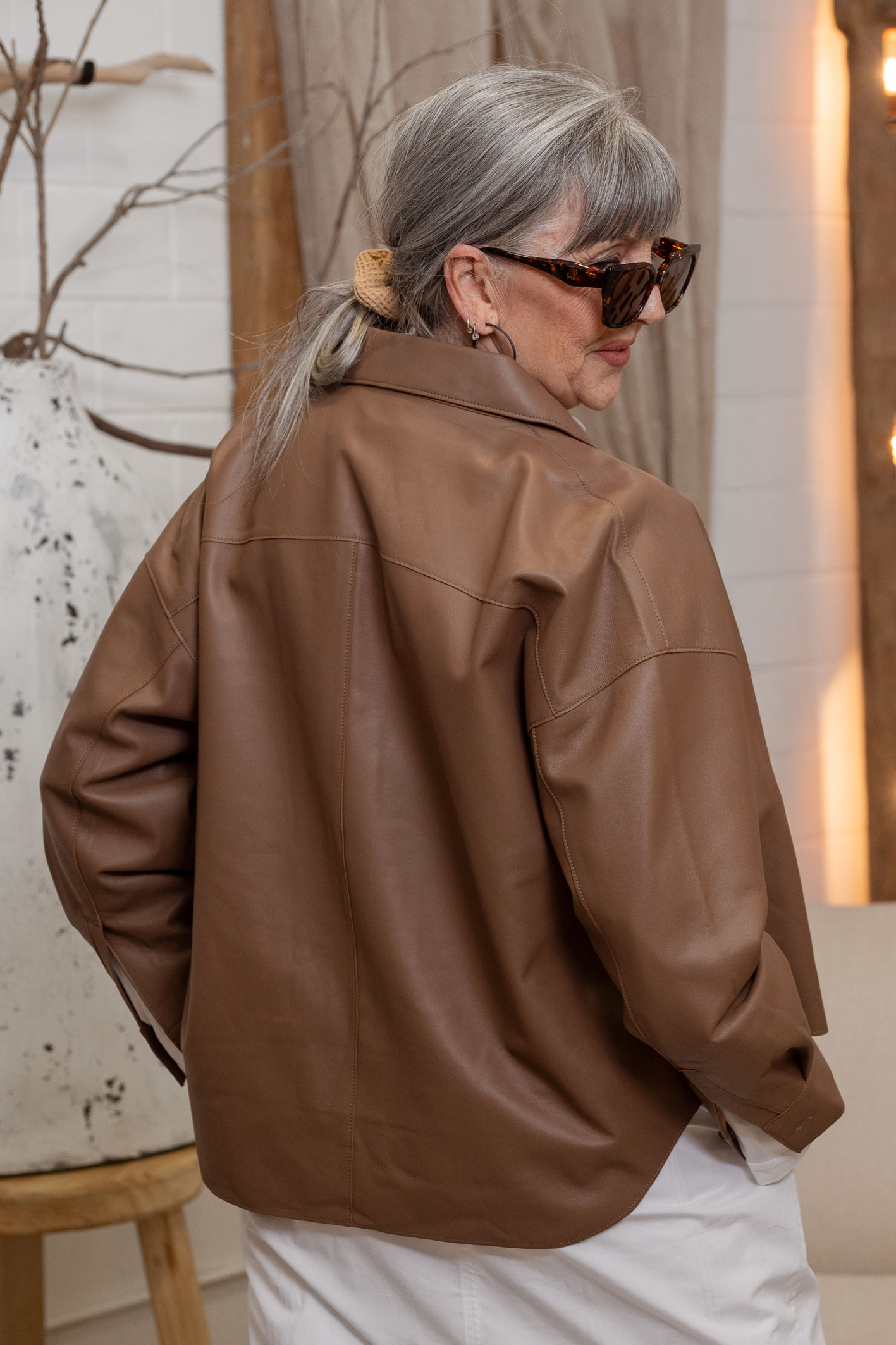 Vin Leather Shirt Jacket