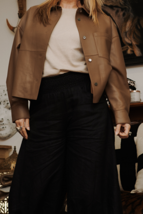 Vin Leather Shirt Jacket