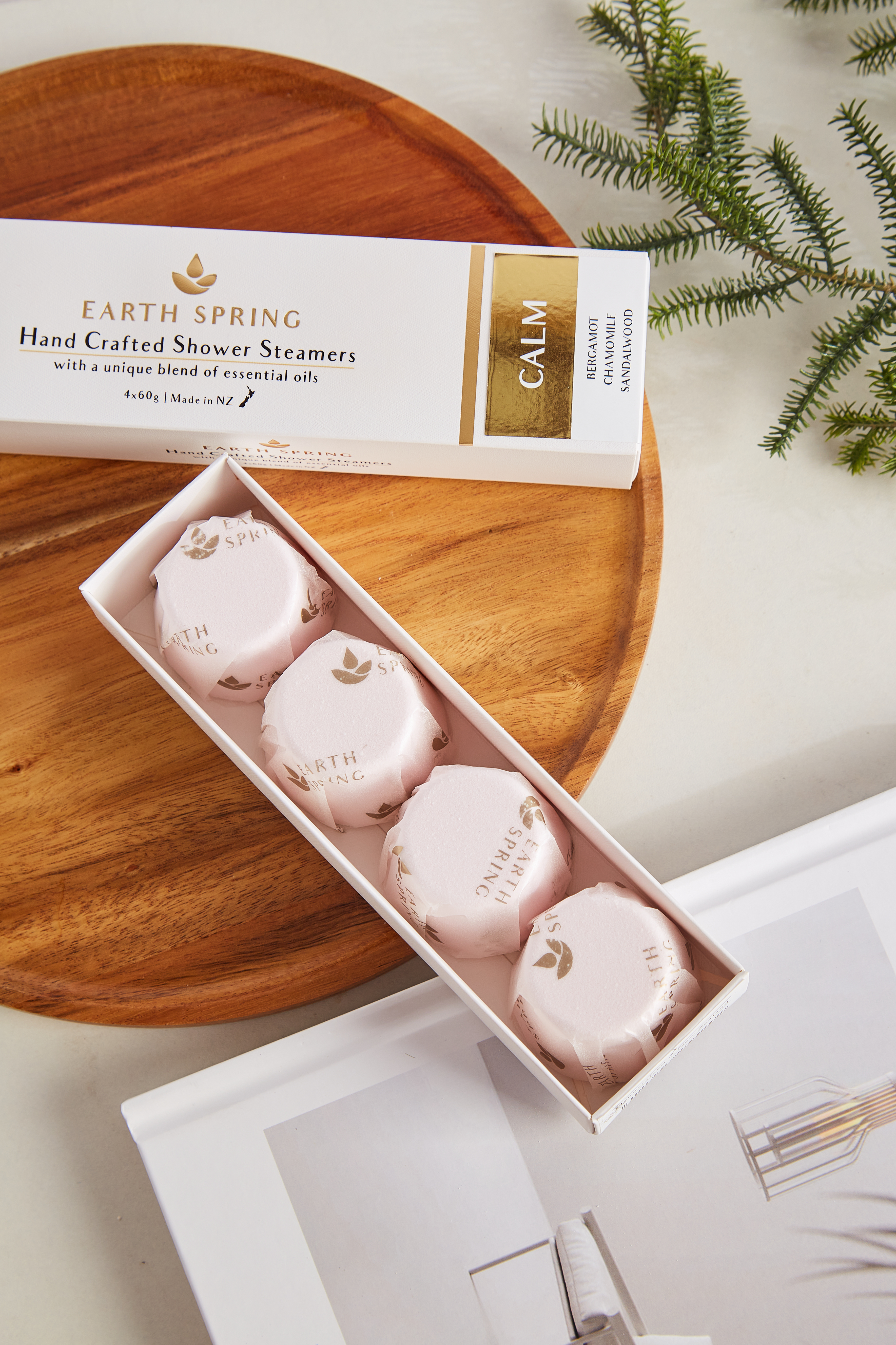 Earth Spring CALM Hand Crafted Shower Steamers (4 pack)