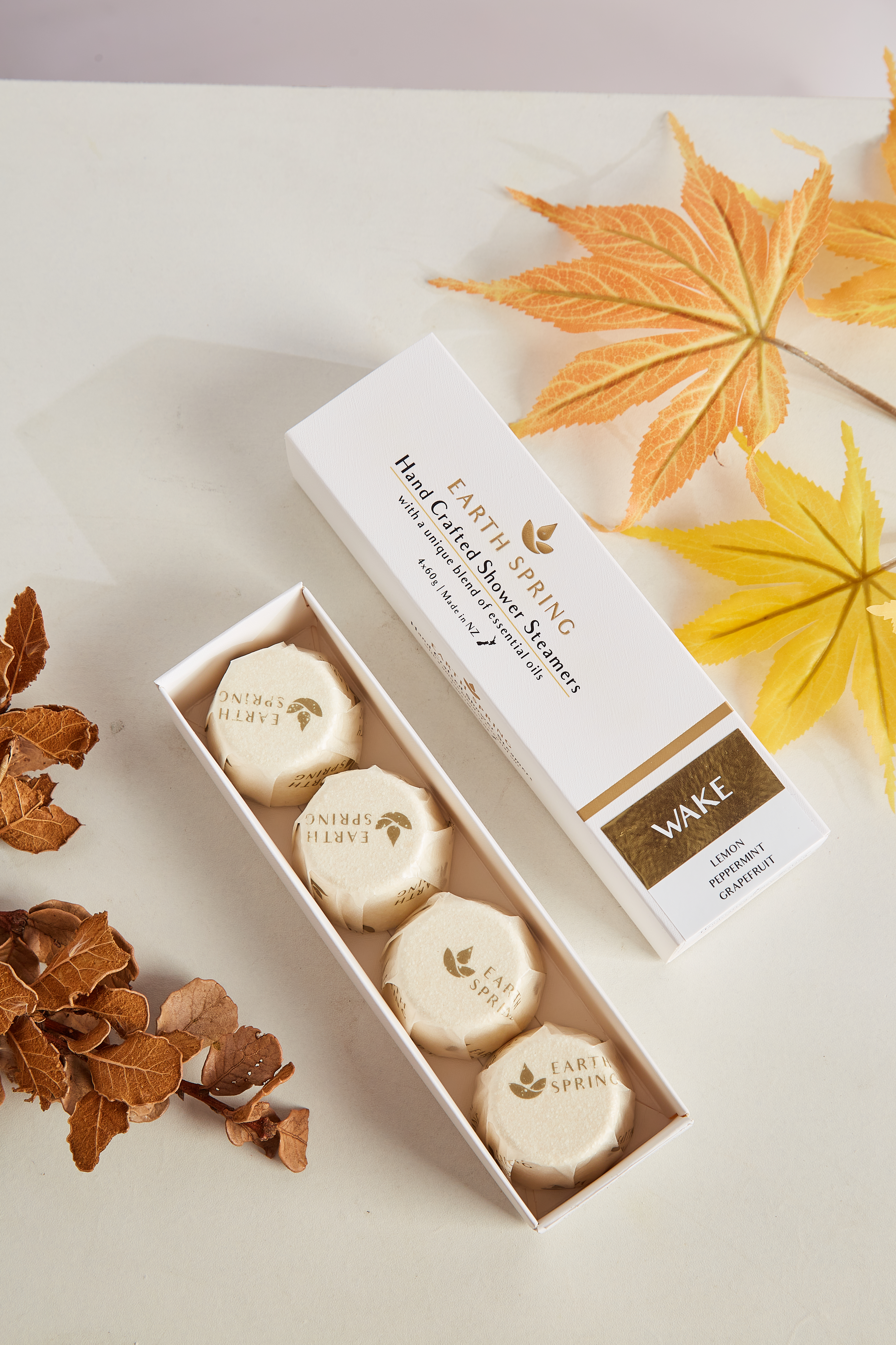Earth Spring WAKE Hand Crafted Shower Steamers (4 pack)