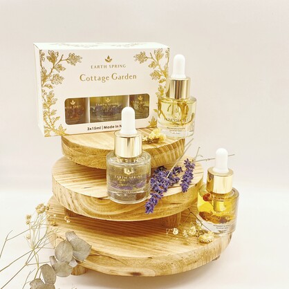 Earth Spring COTTAGE GARDEN Trio of Oils Set