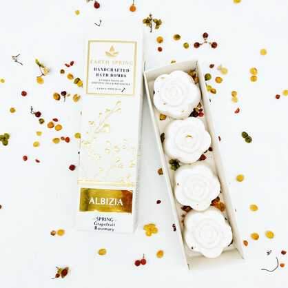 Earth Spring ALBIZIA Hand Crafted Bathbombs (4 pack)