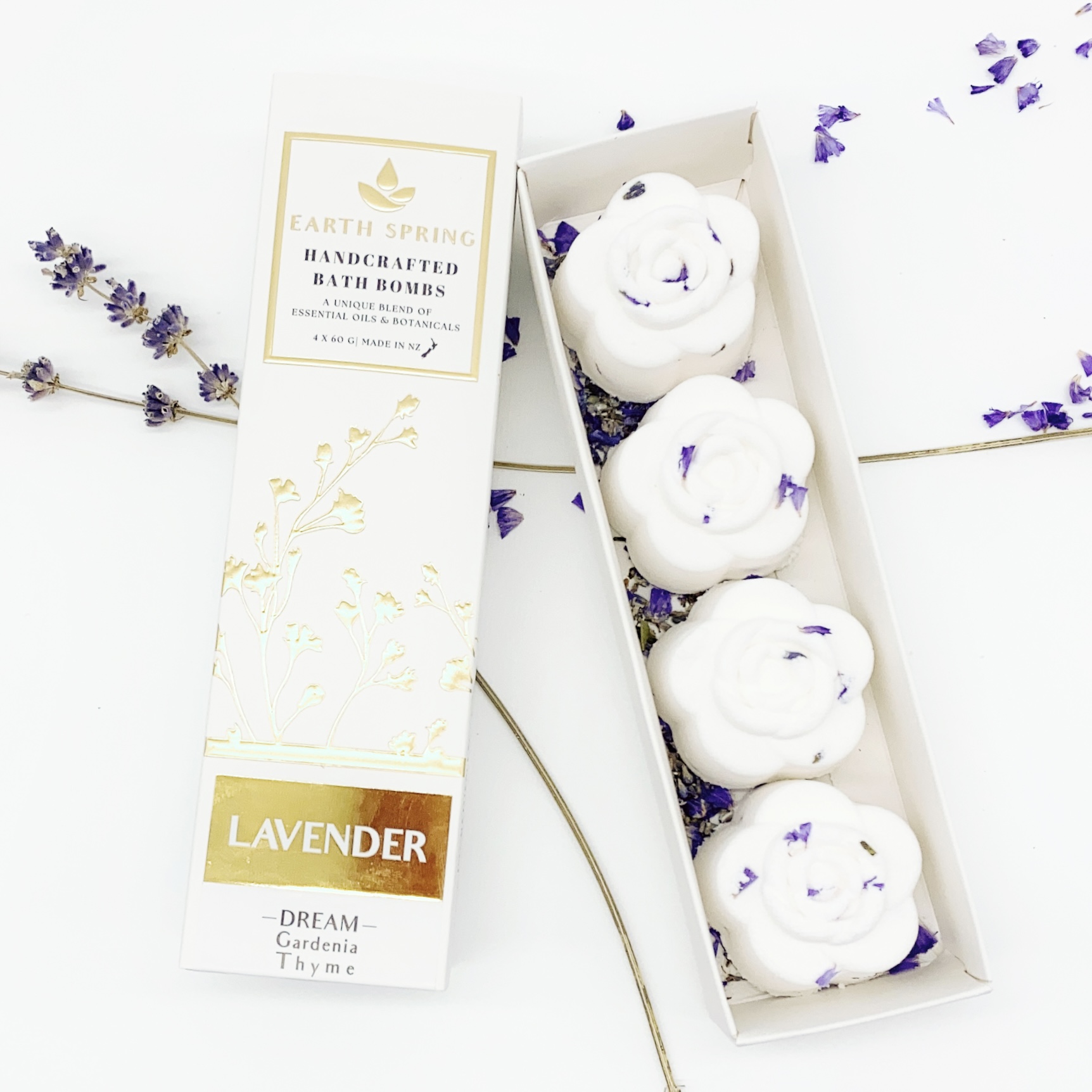 Earth Spring LAVENDER Hand Crafted Bathbombs (4 pack)