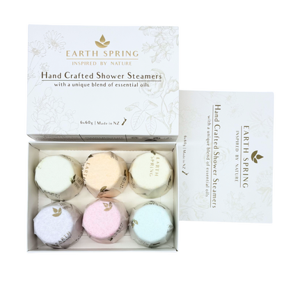 EARTH SPRING Aromatherapy Shower Steamers – Box of 6 Mixed