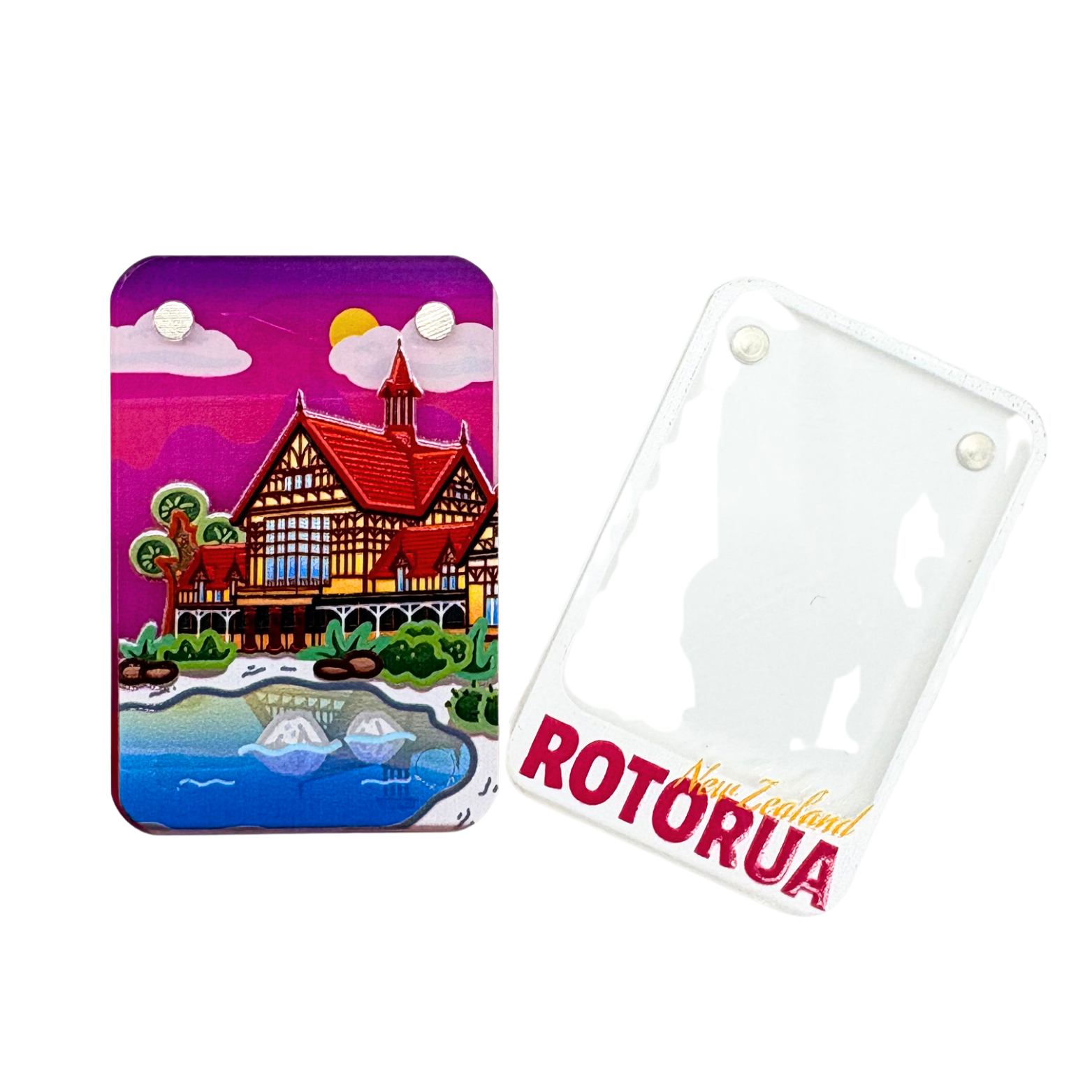 NEW ZEALAND Rotorua – 3D Split Ceramic Fridge Magnet