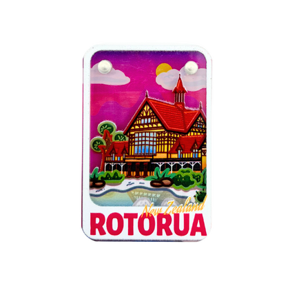 NEW ZEALAND Rotorua – 3D Split Ceramic Fridge Magnet