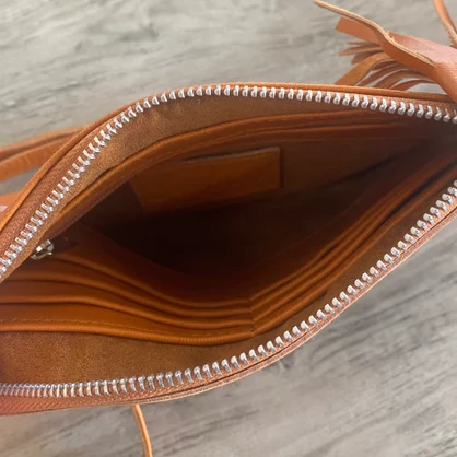 Vintage Tan Mandala Crossbody Bag