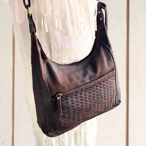 Zaira Vintage Brown Hobo Bag