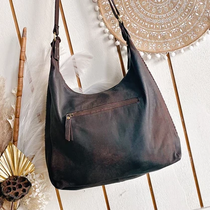 Zaira Vintage Brown Hobo Bag