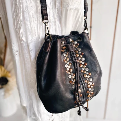 Bettina Studded Bucket Bag