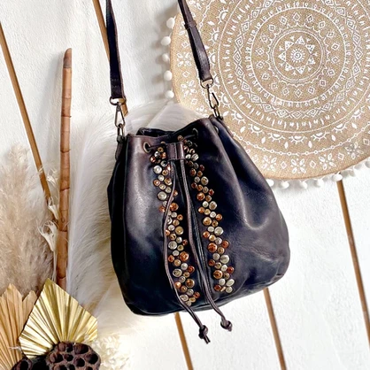 Bettina Studded Bucket Bag