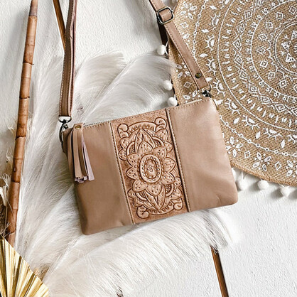 Blush Boho Sunflower Crossbody Bag