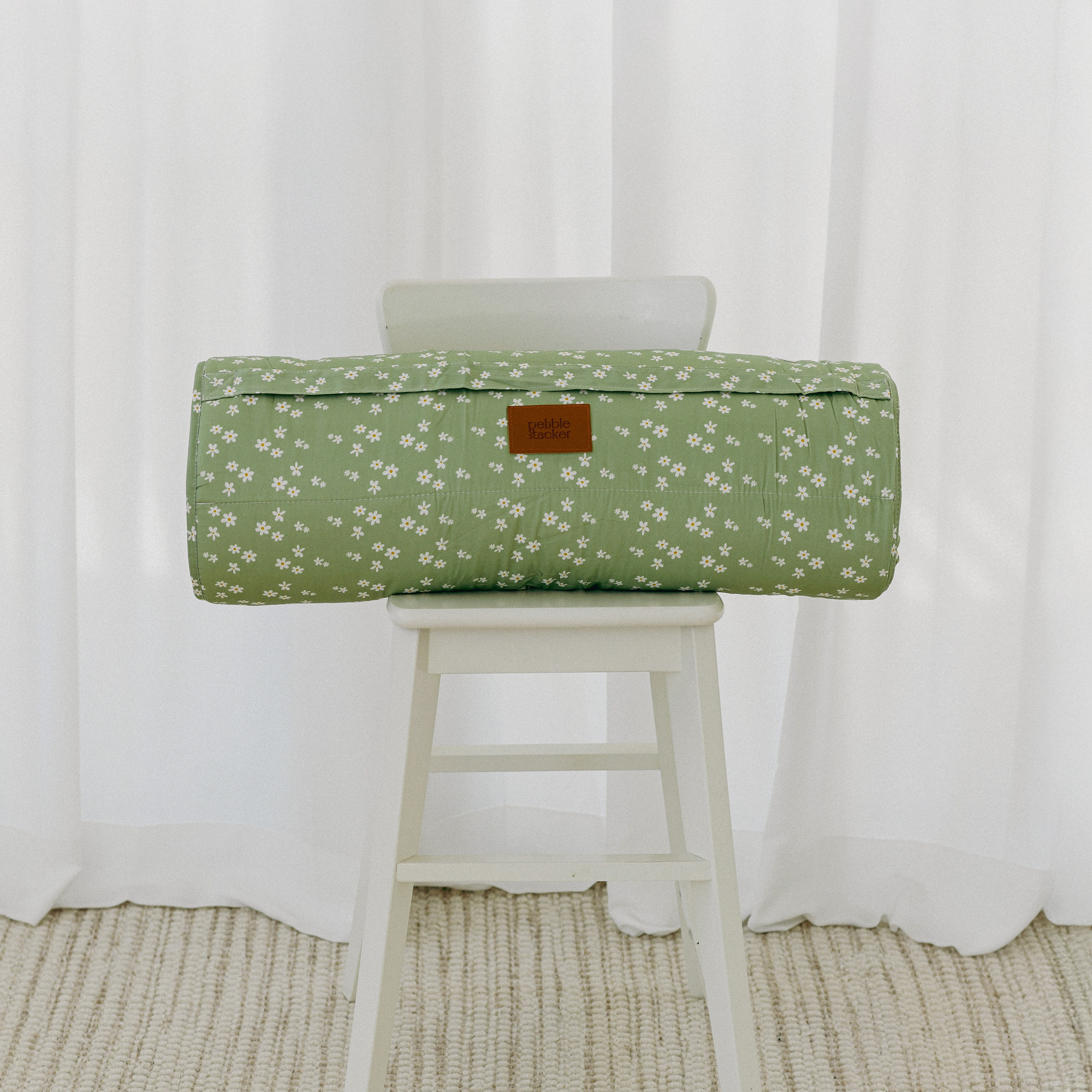 Cotton Kids Nap Mat - Green Blossom