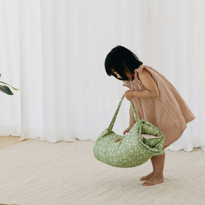 Cotton Kids Nap Mat - Green Blossom