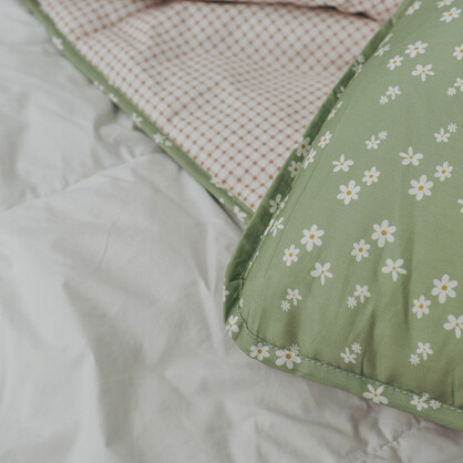 Cotton Kids Nap Mat - Green Blossom