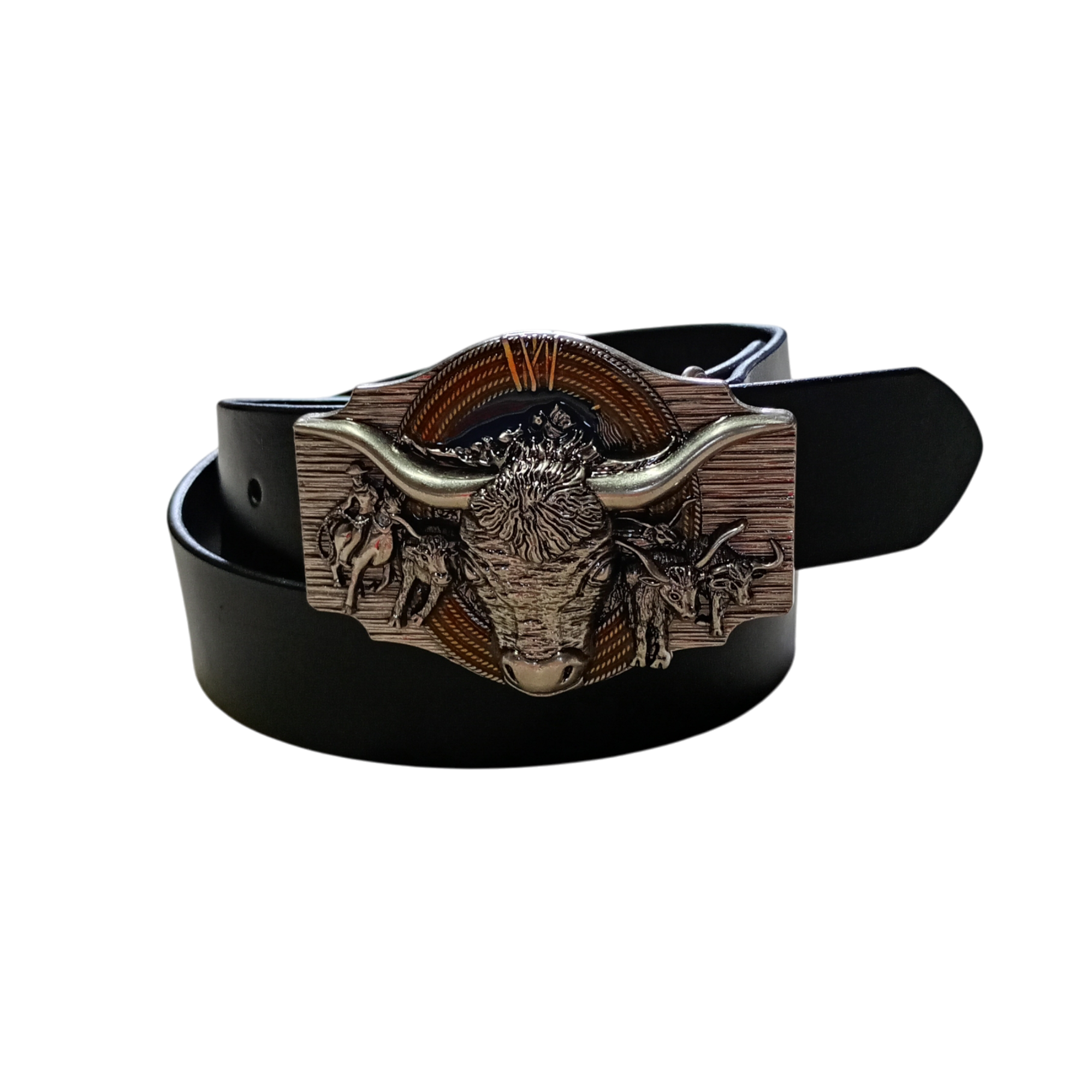 Swagman Leather Australian Made Longhorn Cowboy Belt/Real Italian Leather - 38mm (1.5”)