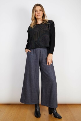 COTTON & RECYCLED FIBERS VEST BLACK