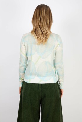 COTTON CASHMERE BLEND CARDIGAN TULIPS