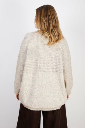 WOOL BLEND KNIT CREAM