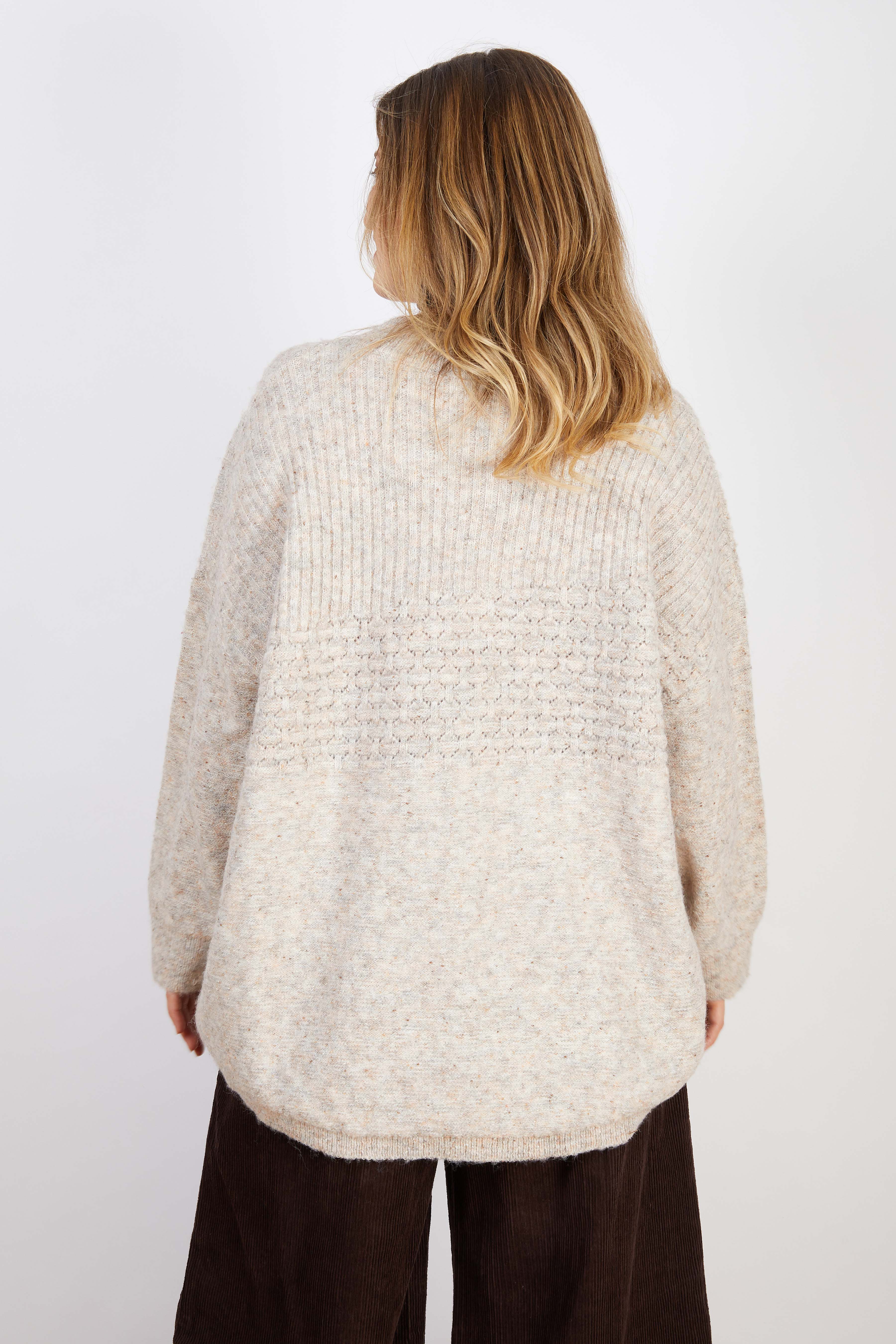 WOOL BLEND KNIT CREAM