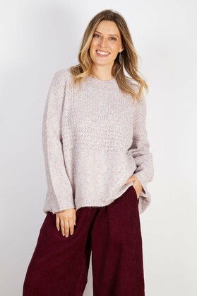 WOOL BLEND KNIT GREY
