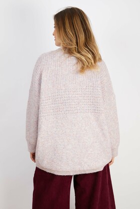 WOOL BLEND KNIT GREY