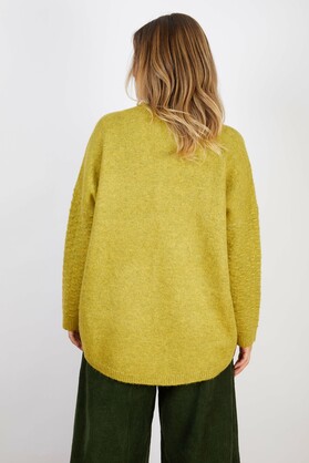 WOOL BLEND KNIT MUSTARD