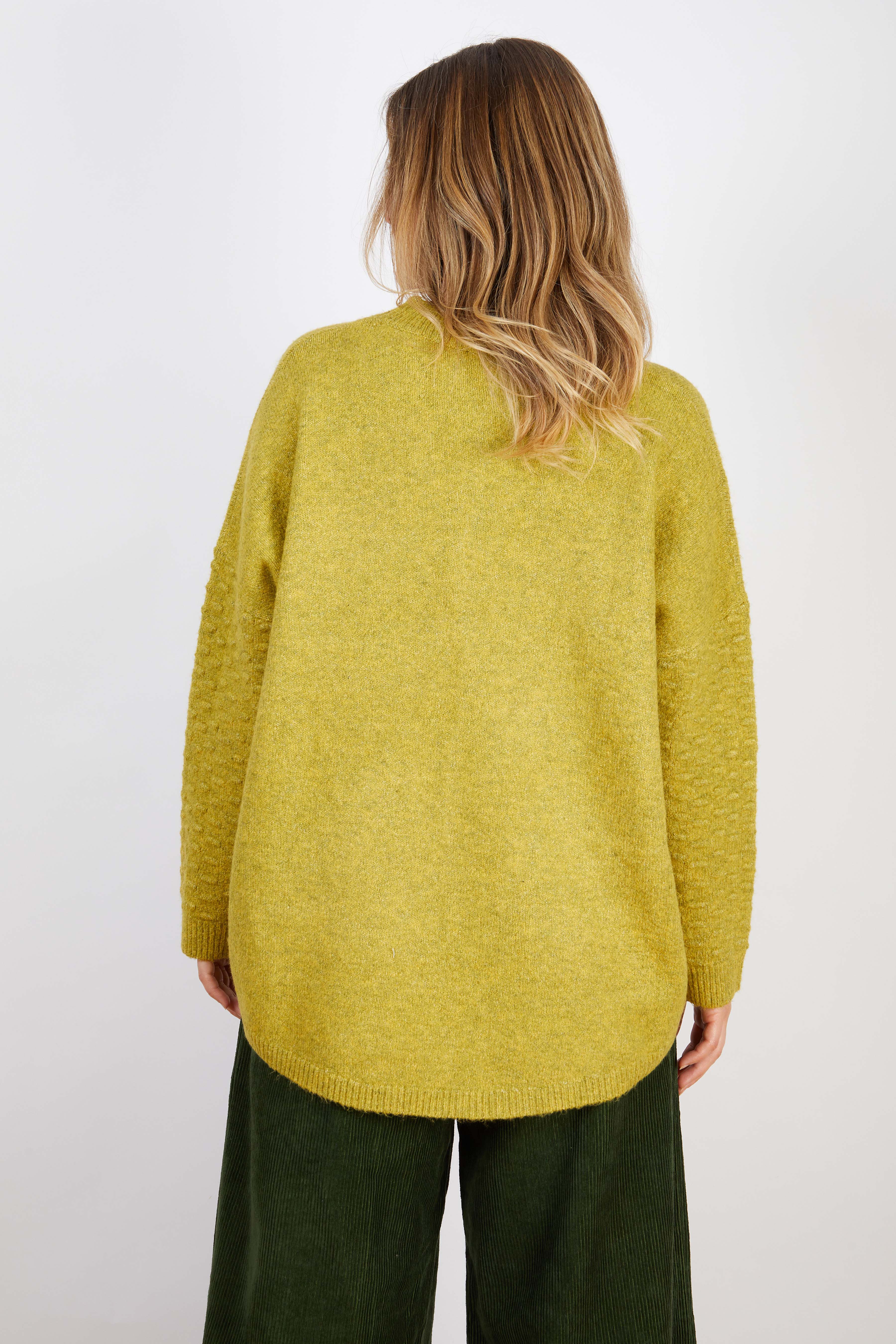 WOOL BLEND KNIT MUSTARD