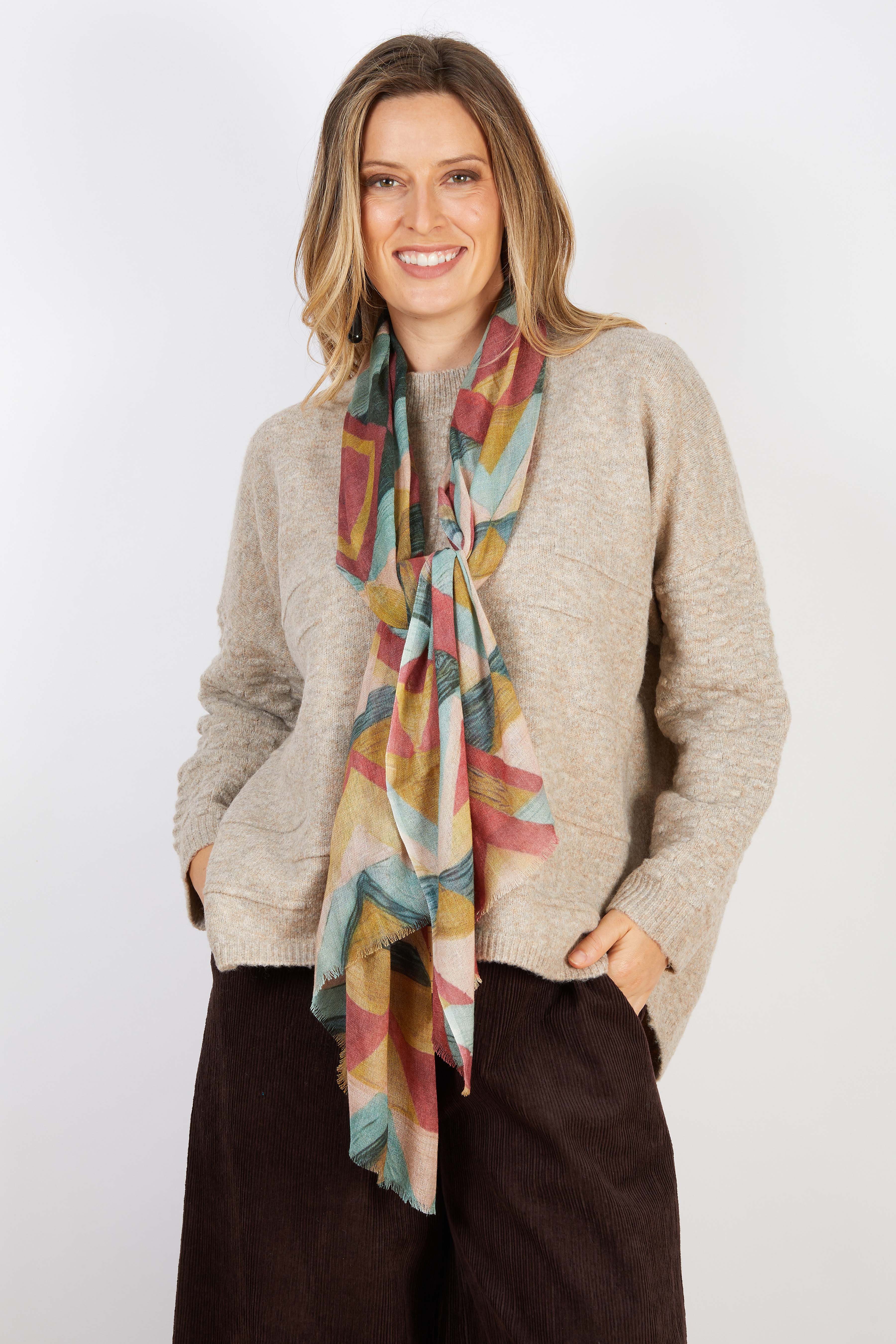 WOOL BLEND KNIT CAMEL