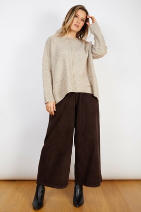 WOOL BLEND KNIT CAMEL