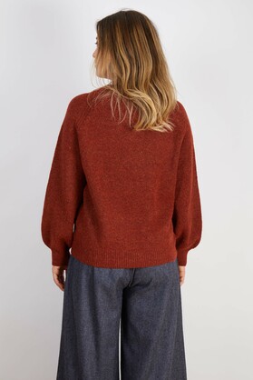 WOOL BLEND KNIT RUST