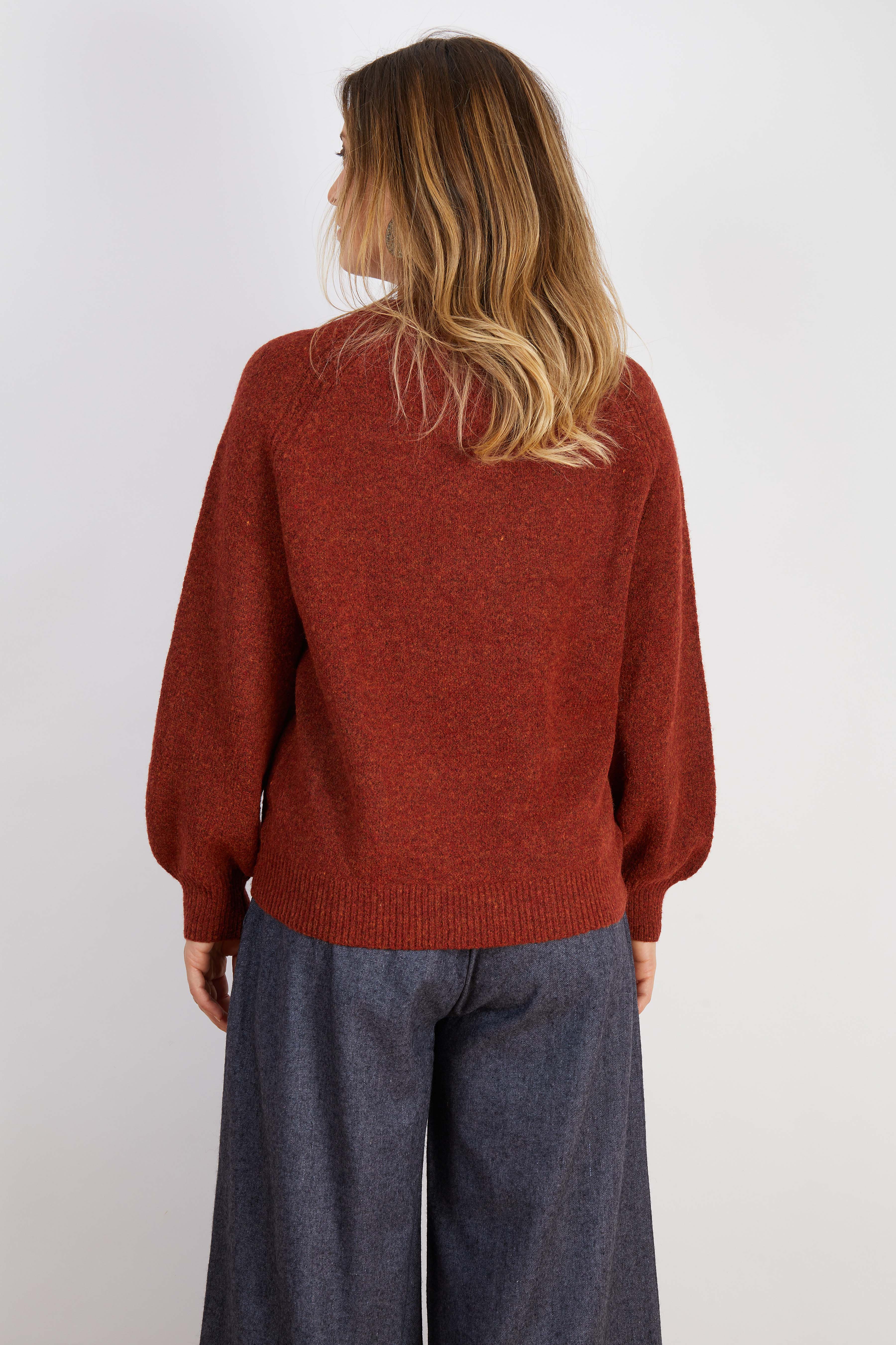 WOOL BLEND KNIT RUST