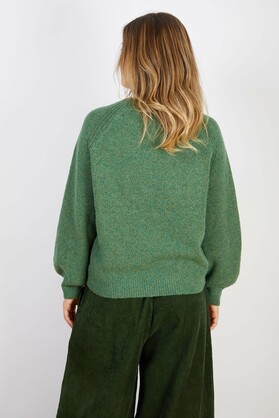 WOOL BLEND KNIT GREEN