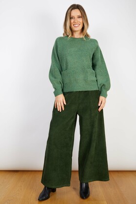 WOOL BLEND KNIT GREEN