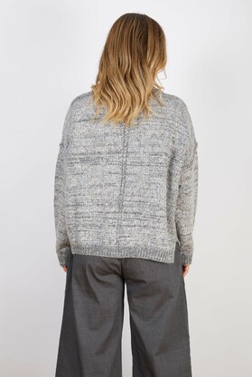 WOOL BLEND CARDIGAN LIGHT GREY