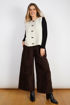 WOOL BLEND VEST WHITE