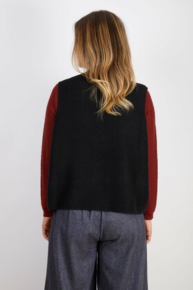 WOOL BLEND VEST GREY