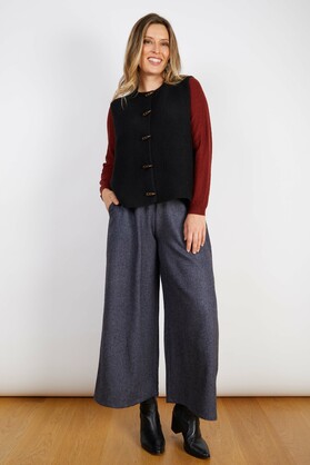 WOOL BLEND VEST GREY