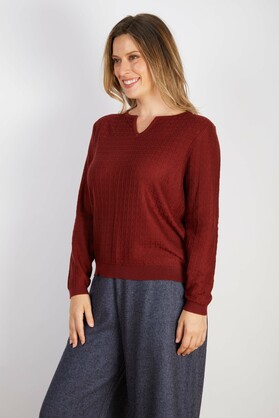 COTTON BLEND KNIT TERRACOTA